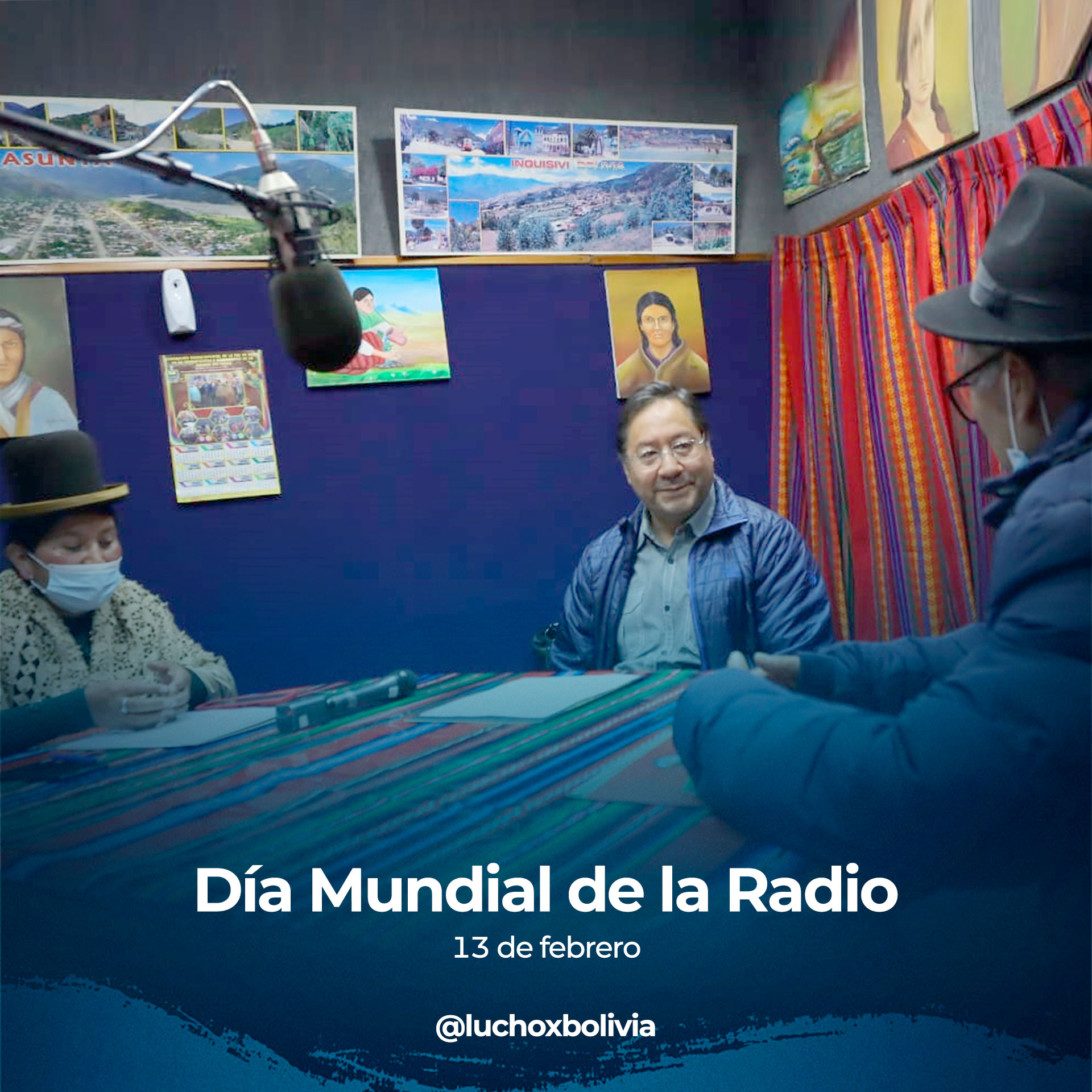 Arce aboga por medios de comunicación que estén al lado de su pueblo en el Día Mundial de la Radio