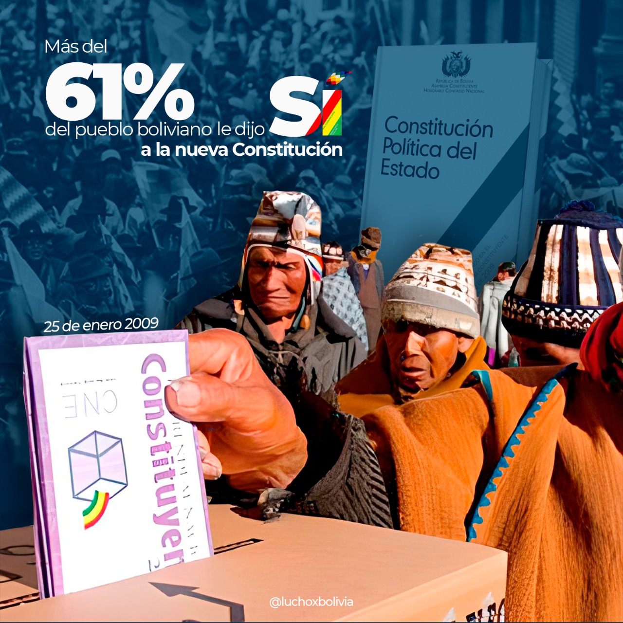 Arce: Referéndum de aprobación de la CPE dio nacimiento a una Bolivia más inclusiva, digna, libre y soberana