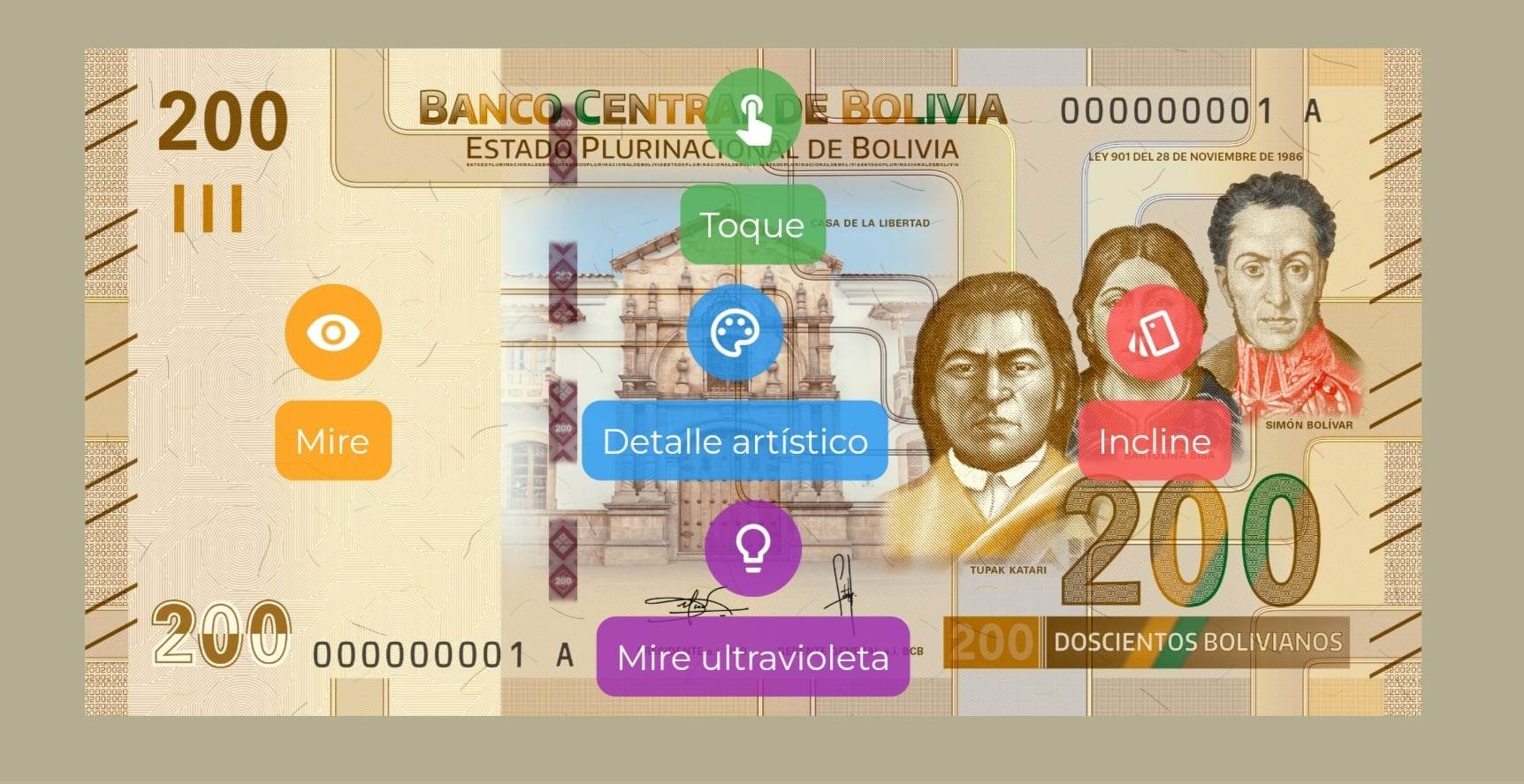 BCB recomienda tener la app “Billetes de Bolivia” para distinguir un corte autentico de uno falso
