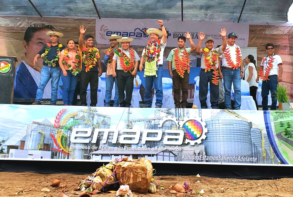 Con una inversión de Bs 105,7 millones inicia la construcción de una planta de acopio y transformación de granos en el norte paceño