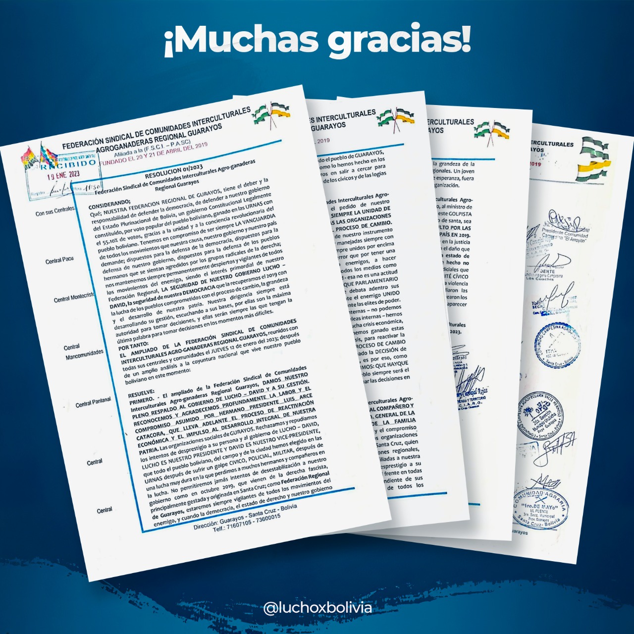 Arce afirma que con la “unidad inquebrantable” de los sectores se defenderá la democracia
