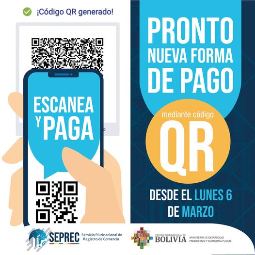 Seprec activará el pago por código QR a partir del 6 de marzo