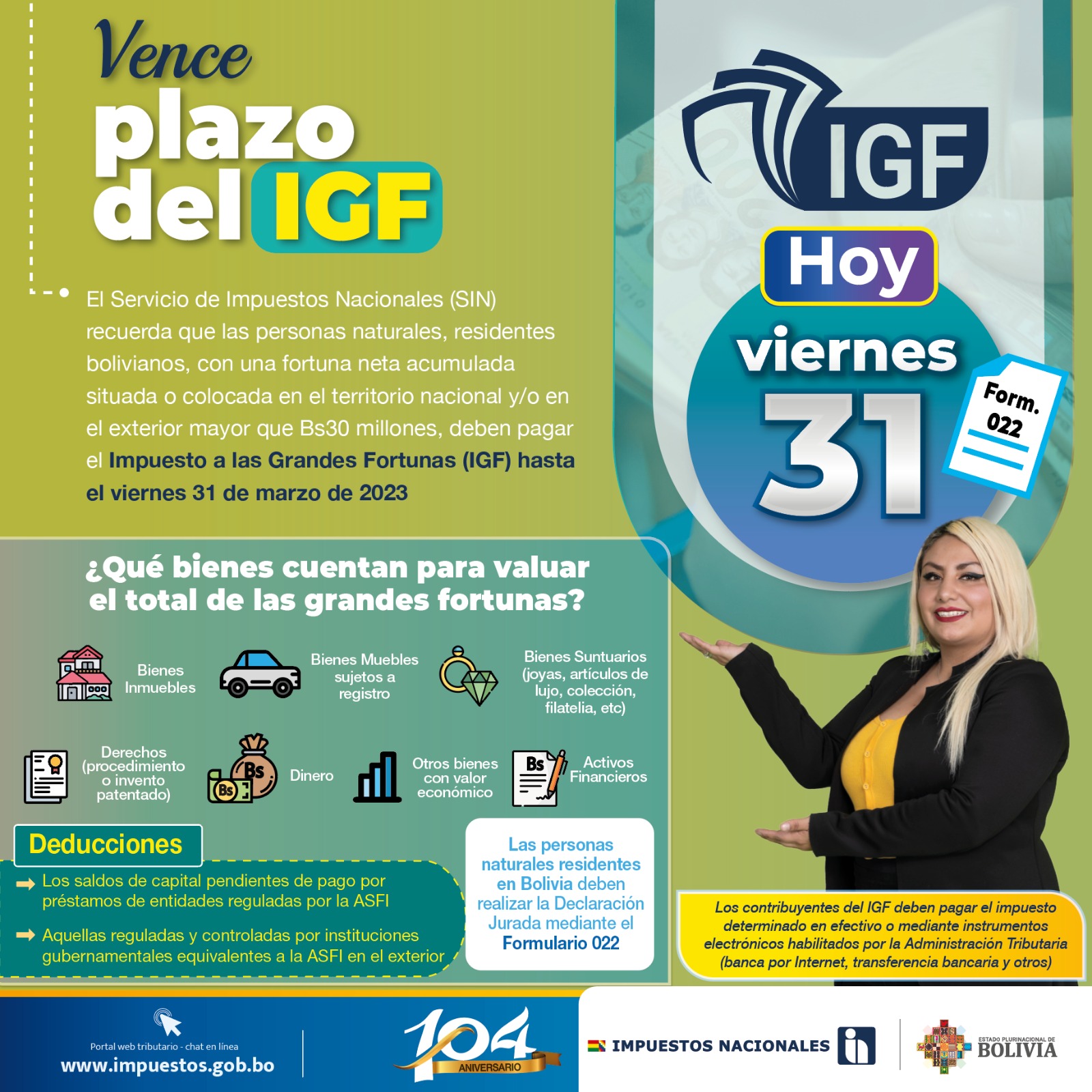 Multa por incumplir el pago del Impuesto a la Fortuna es de 200% del tributo omitido y el primer plazo vence este viernes 