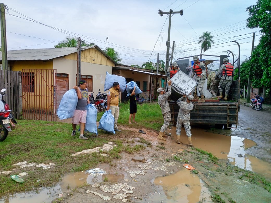 En Cobija más de 180 familias fueron evacuadas por desborde del río Acre