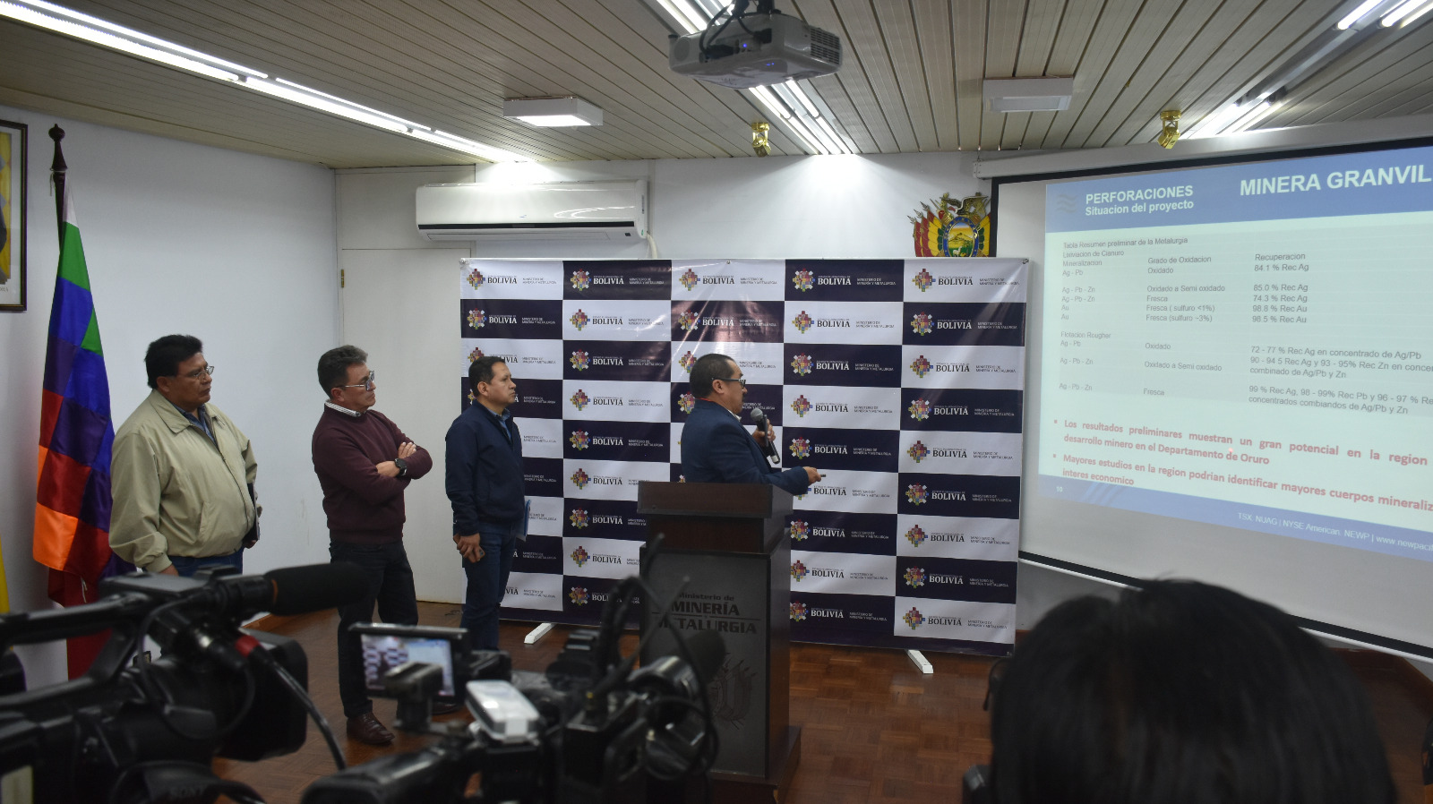 Invierten cerca de $us 15 millones en la primera fase del proyecto minero Carangas, en Oruro