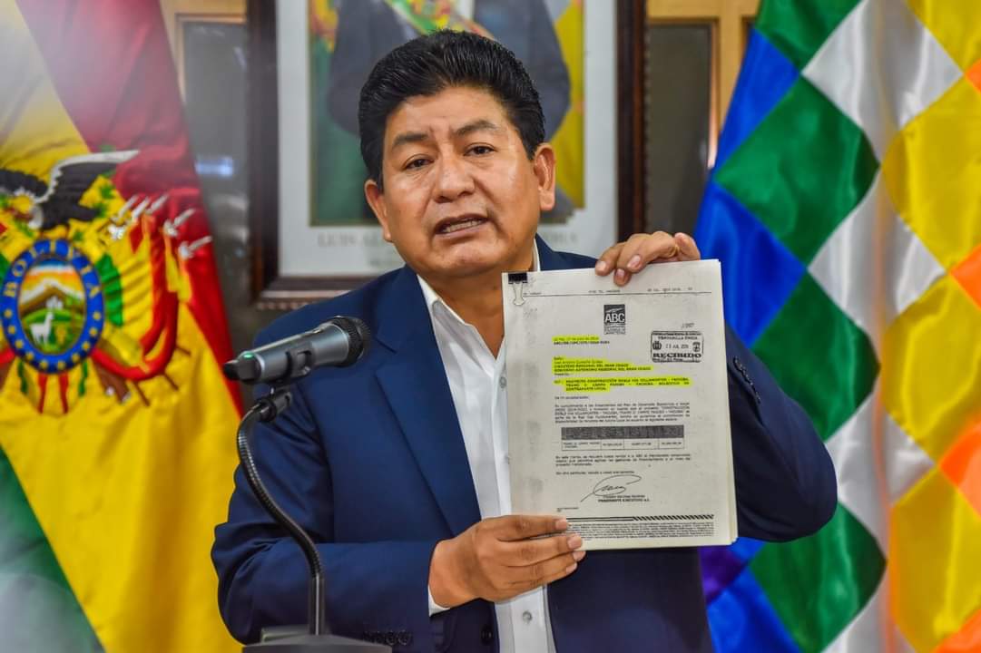 Montaño convoca a Ábrego para definir financiamiento y contraparte para la doble vía Yacuiba – Campo Pajoso