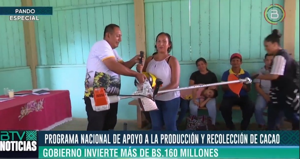 Gobierno destinó Bs 160 millones para el apoyo a la producción y recolección de cacao