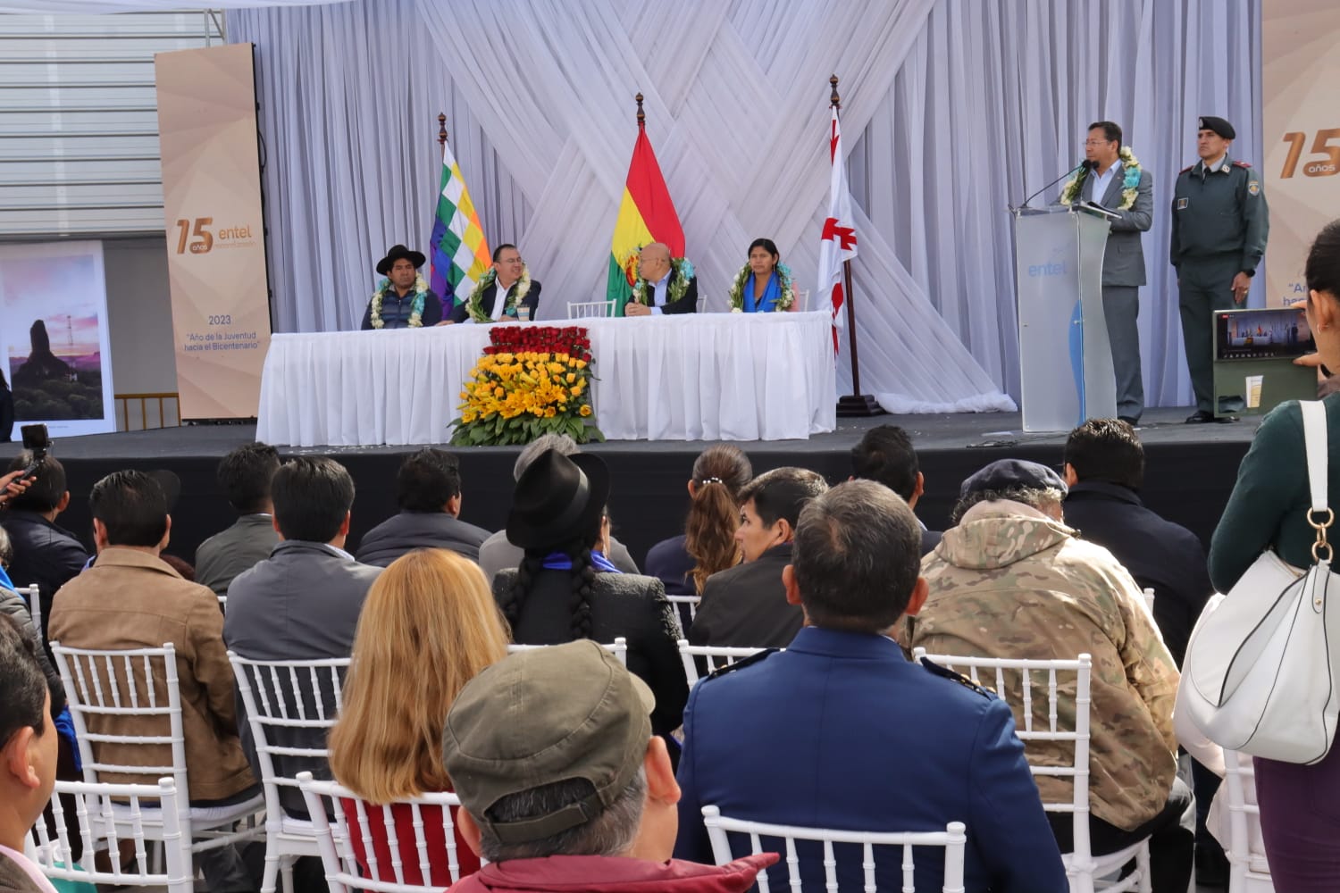 Arce celebra 15 años de la nacionalización de Entel que desde 2007 incrementó su patrimonio en más del 301%