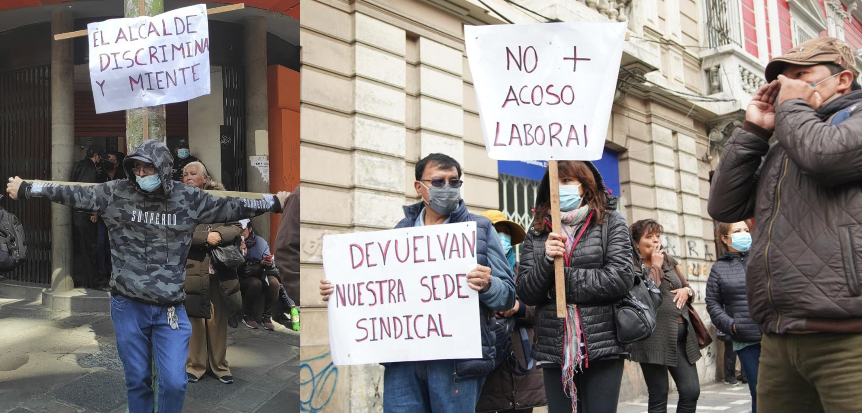 Trabajadores municipales denuncian que Arias envió un grupo de choque para amedrentarlos 