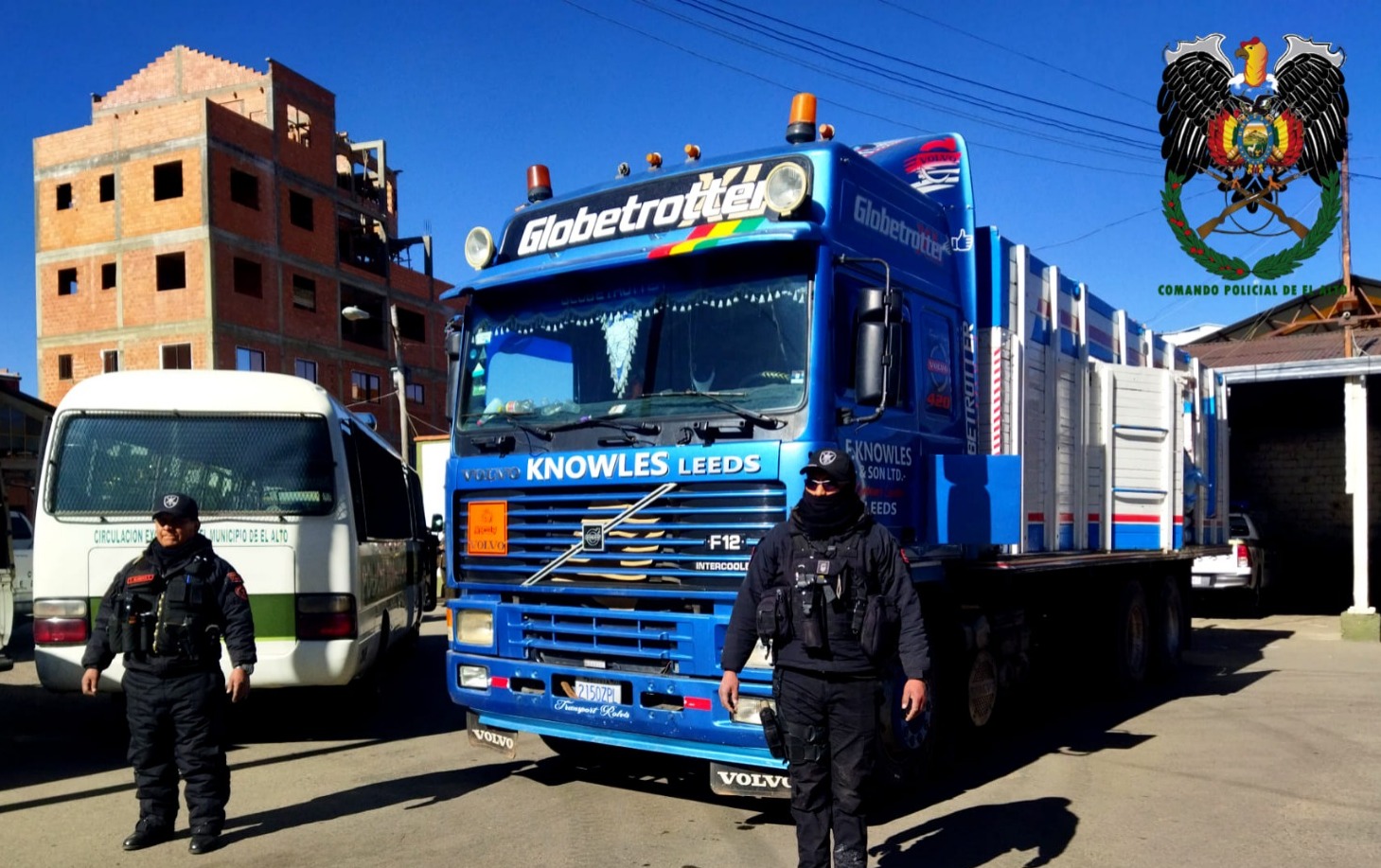 Policía intercepta camión que trasladaba 1.250 kilos de bicarbonato de sodio, precursor para la fabricación de droga 