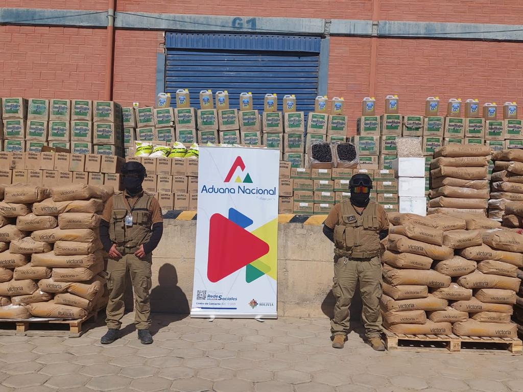 Comisan más de 35 t de alimentos argentinos de contrabando valorados en Bs 162.000