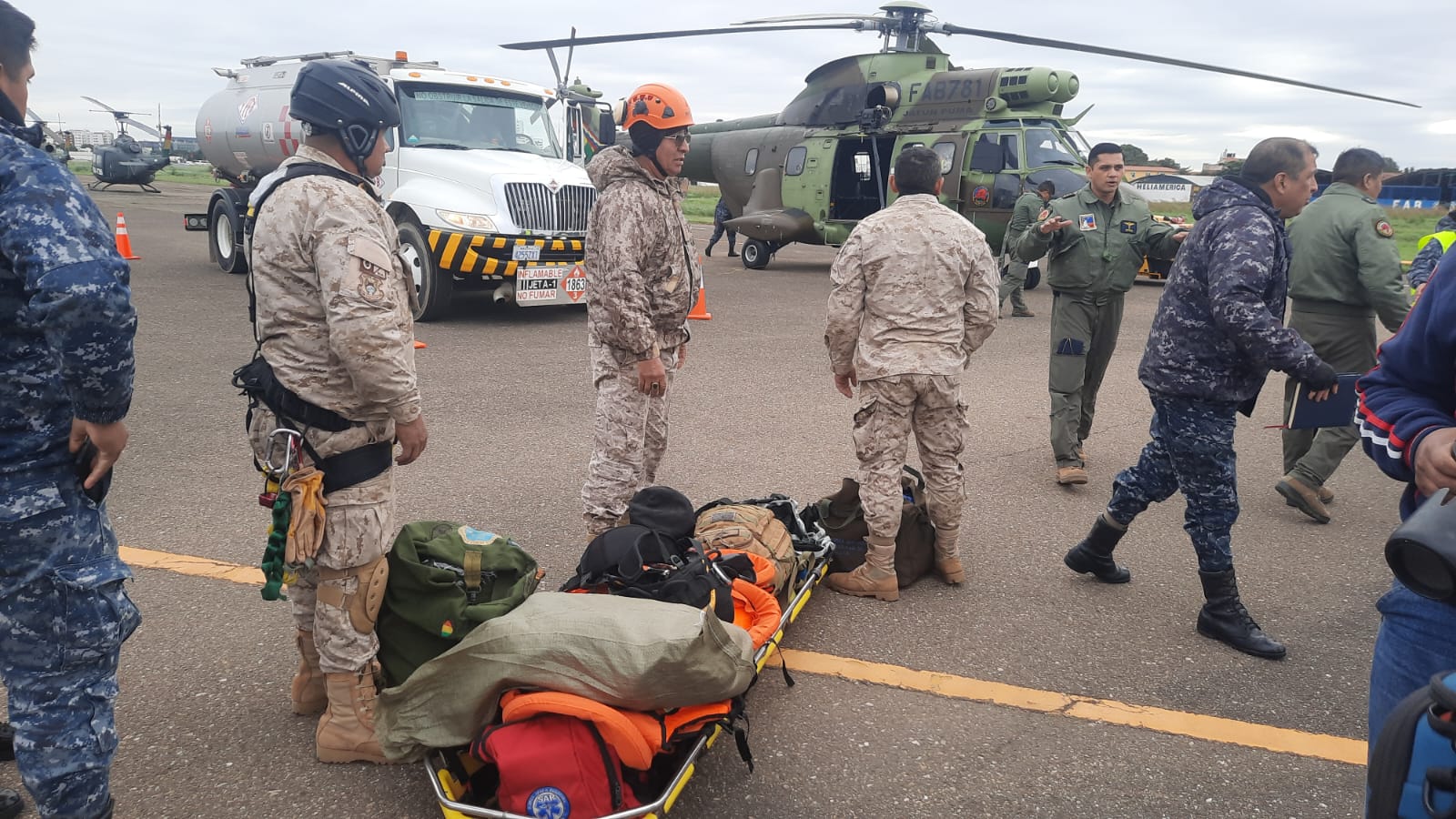 Activan operativos por tierra y aire para ayudar a afectados por inundaciones en Santa Cruz