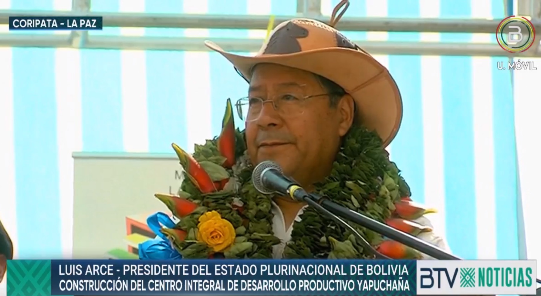 Presidente Arce coloca piedra fundamental para dos obras de impulso al desarrollo productivo y educativo de Coripata