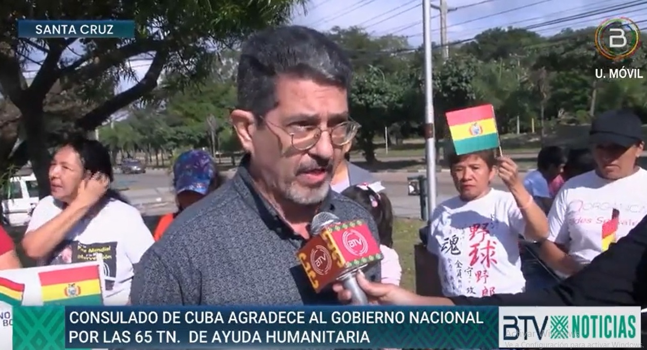 Consulado de Cuba agradece solidaridad del Gobierno boliviano por la ayuda donada