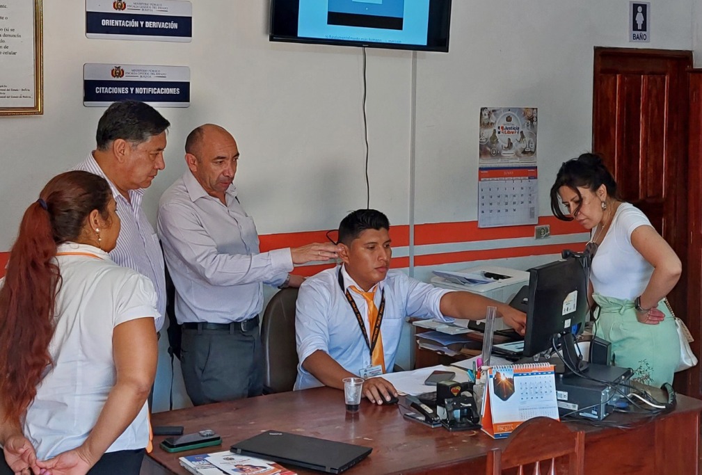 En municipio rural de Beni activan intercambio de información en línea para agilizar procesos penales