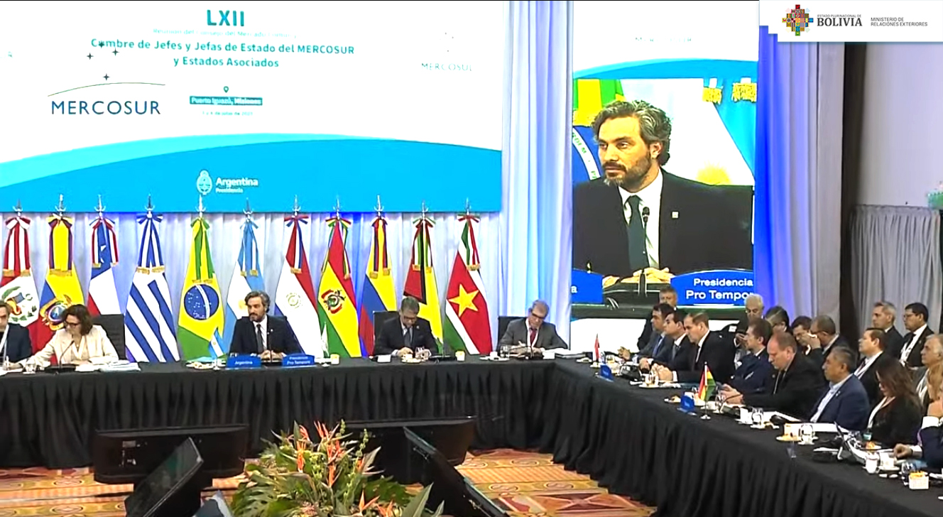 Bolivia participa en la Reunión del Consejo Mercado Común y Cumbre de Jefes de Estado del Mercosur 