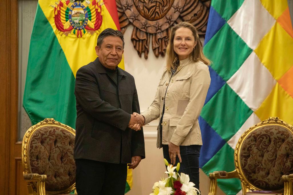 Choquehuanca y la princesa Sarah Zeid de Jordania tratan temas de seguridad alimentaria y nutrición