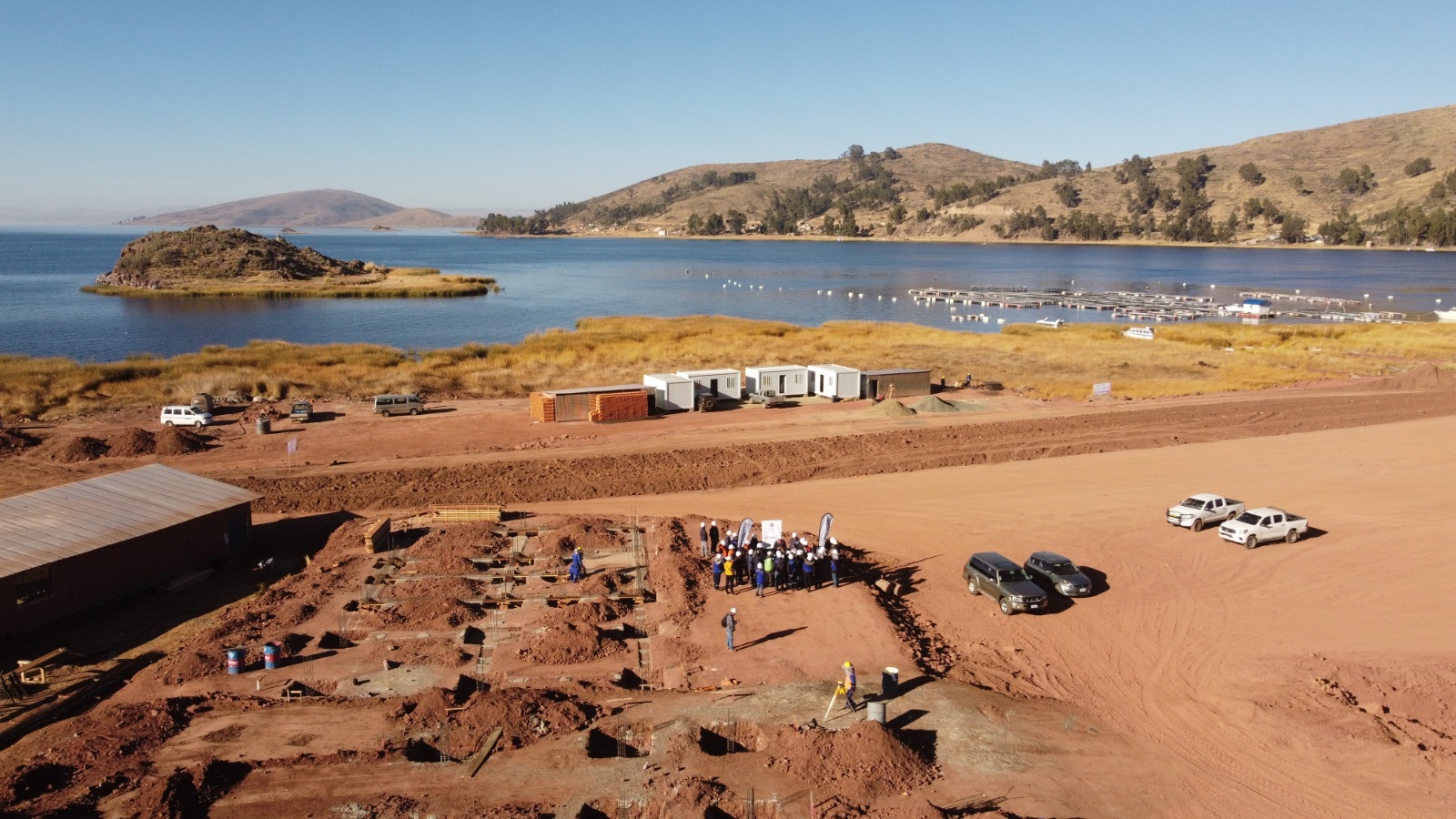 La planta piscícola en el Lago Titicaca tiene un avance del 15%, perfilan empiece a operar en abril 2024