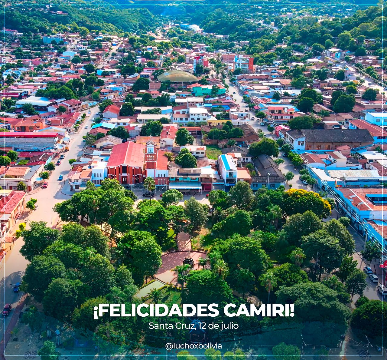 Arce saluda aniversario de Camiri y destaca su cultura, gastronomía y folklore