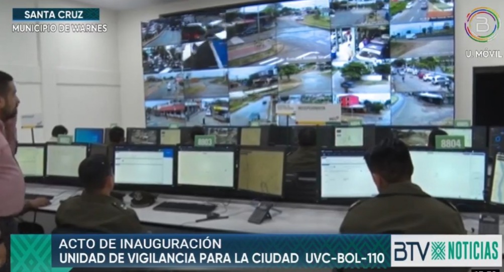 Warnes cuenta con 65 cámaras de vigilancia y un moderno centro de monitoreo, demandó más de Bs 50 millones