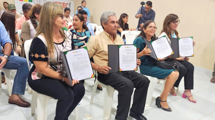Serecí: Trinidad, Guayaramerín, San Borja y Riberalta tienen nuevos oficiales de registro civil