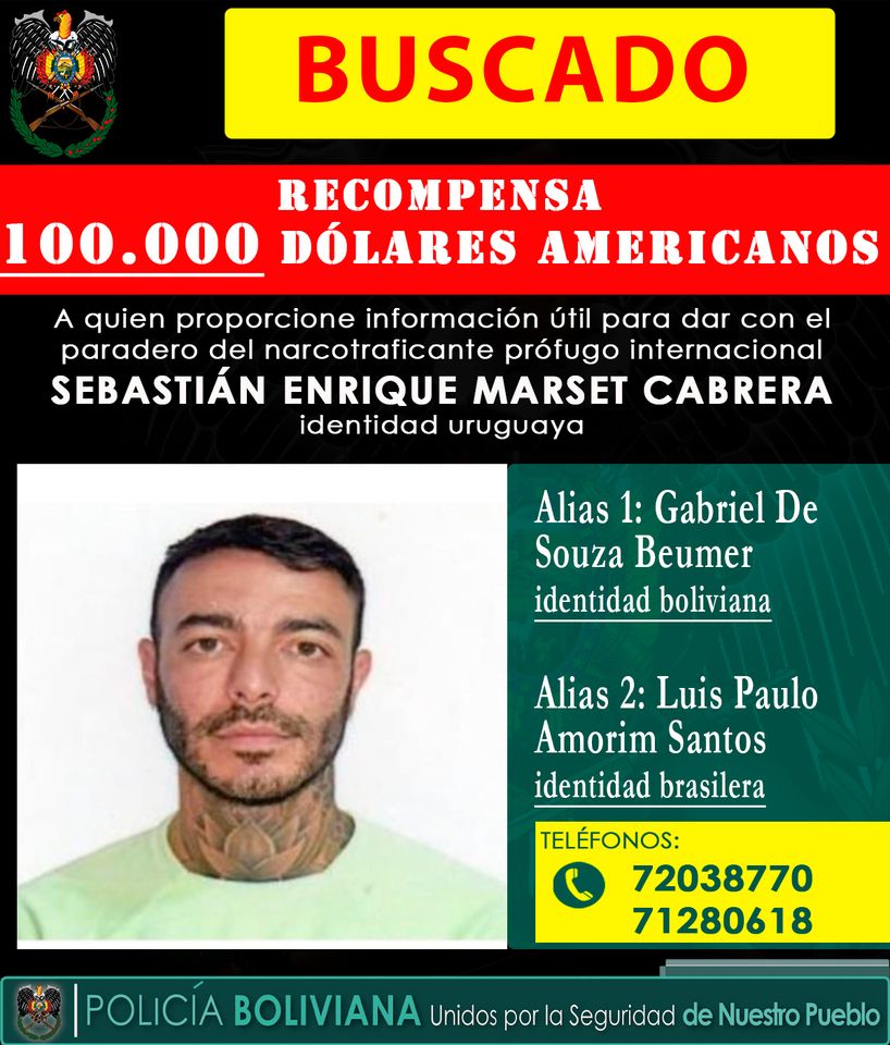Policía Boliviana lidera la búsqueda internacional del narco Marset y asegura estar cerca de capturarlo