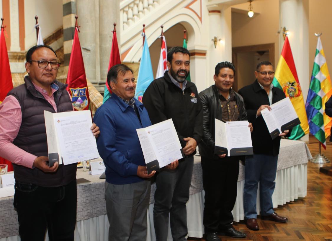 La Paz, Cochabamba, Potosí y Tarija acuerdan límites interdepartamentales naturales, el avance en Bolivia llega al 75%