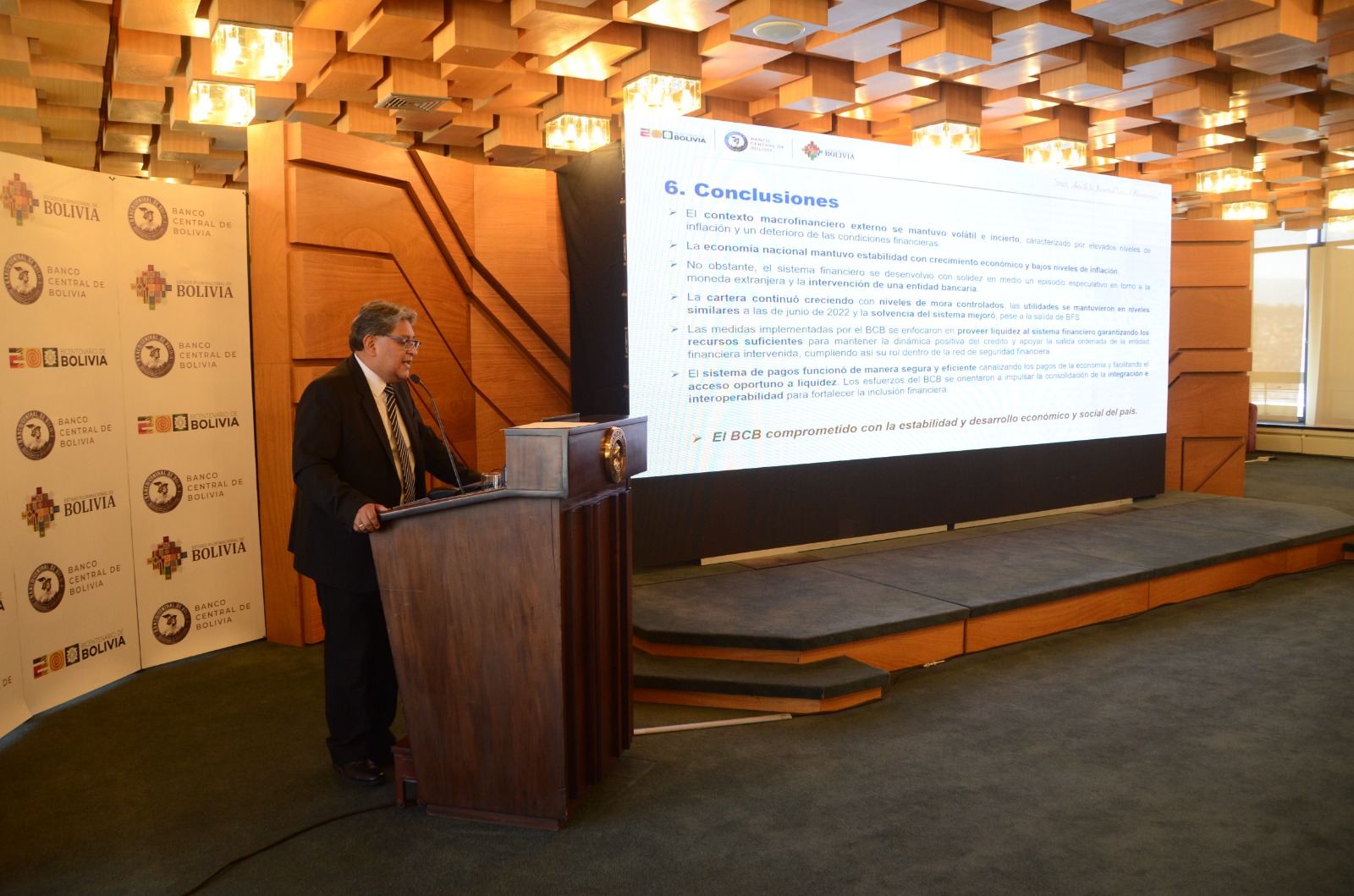 BCB presenta el Informe de Estabilidad Financiera que refleja la fortaleza del sistema financiero nacional 