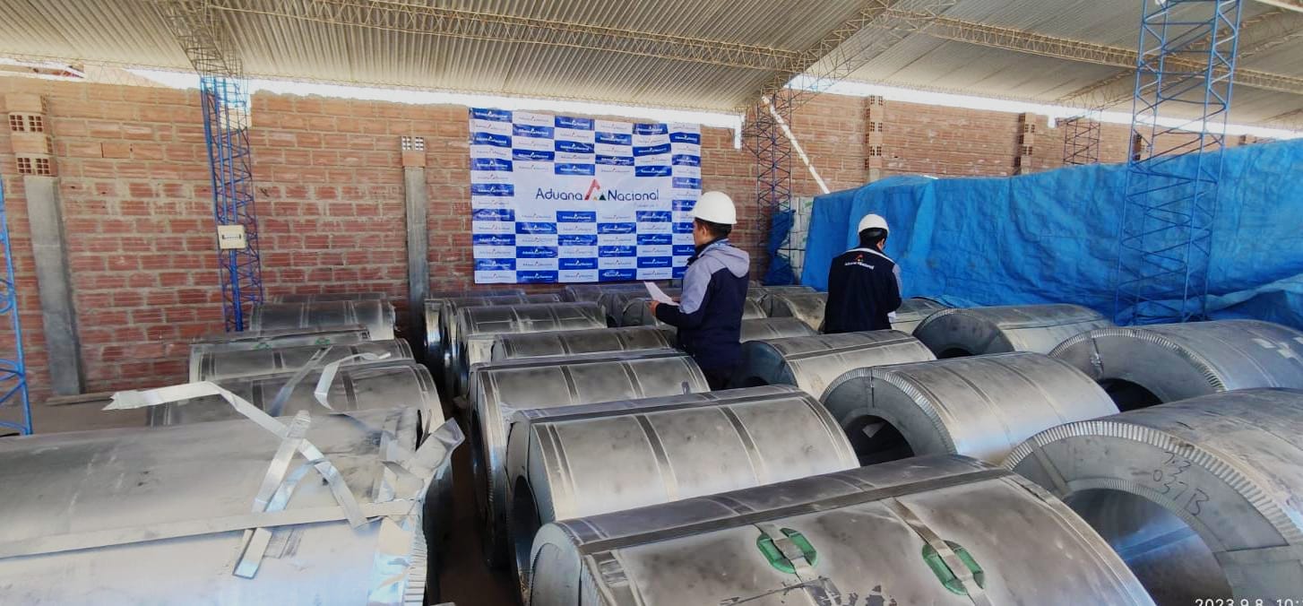 Aduana dispone 102 toneladas de bobinas de acero galvanizado para la Subasta Electrónica