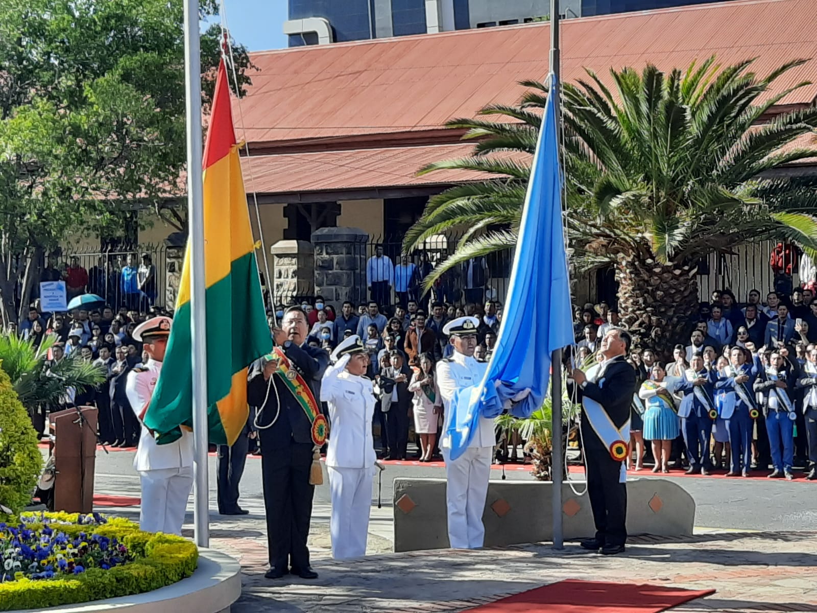 Presidente participan en los actos en homenaje a los 213 años de la gesta libertaria de Cochabamba