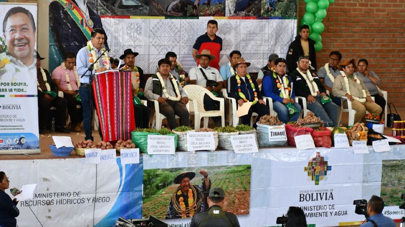 Destinarán más de Bs 68,2 millones para obras de riego tecnificado en 14 municipios de Cochabamba