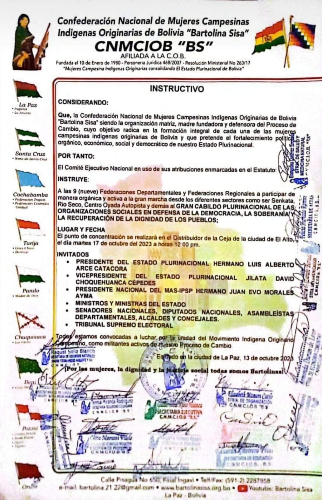 Bartolinas y trabajadores agrarios se organizan para asistir al gran cabildo en El Alto