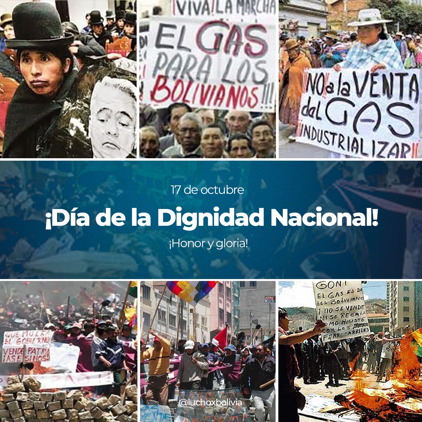 Arce conmemora el Día de la Dignidad Nacional y rinde homenaje a los mártires de octubre de 2003