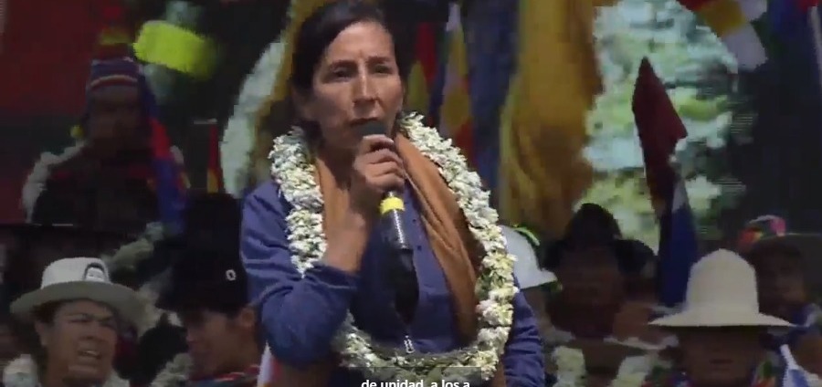 Dirigenta intercultural a Arce: “No debe sentirse solo, es gobierno de las organizaciones sociales”