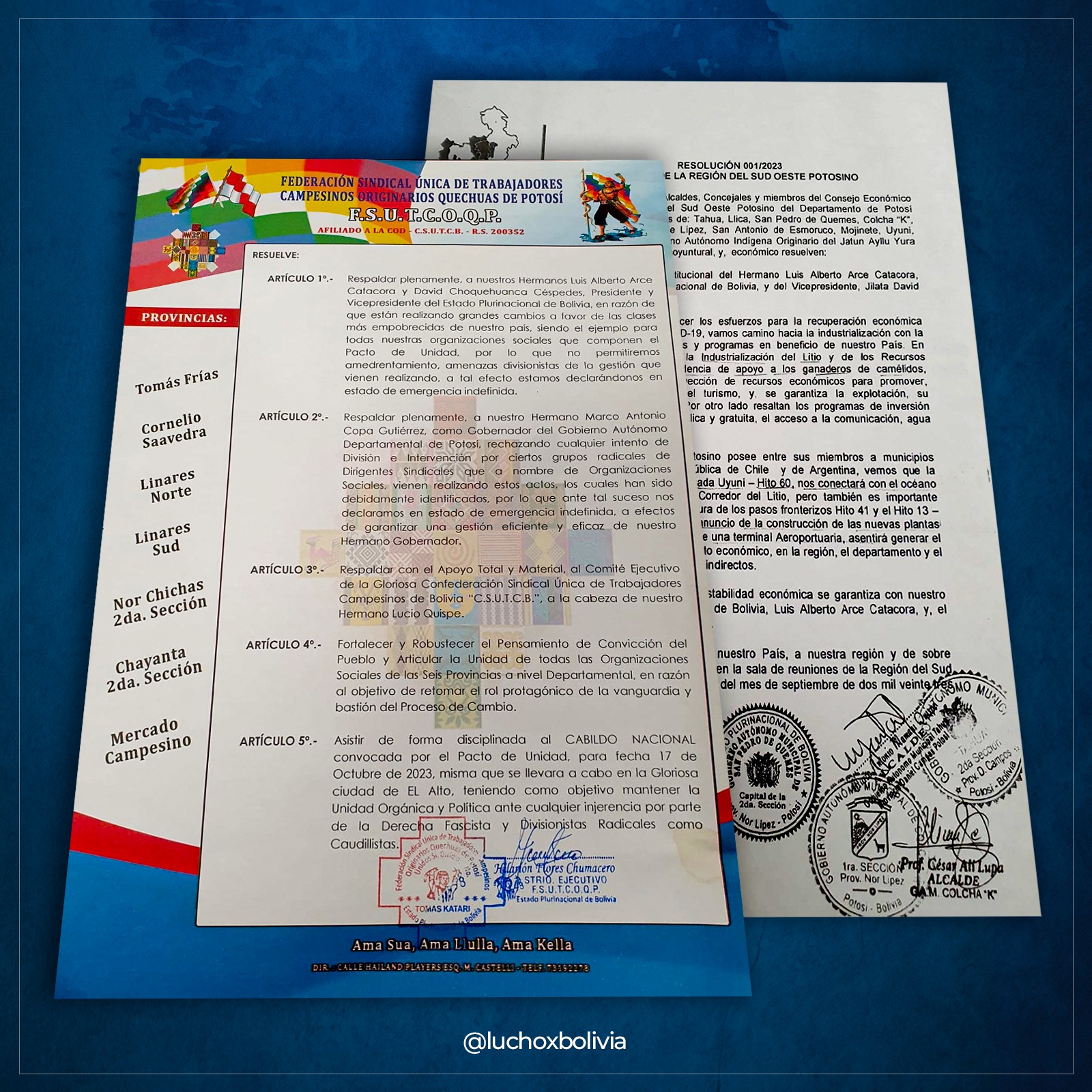 Presidente agradece a campesinos, mineros, productores, exferroviarios y jubilados por su respaldo al Gobierno