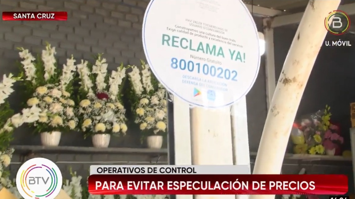 Defensa del Consumidor refuerza operativos de control en cementerios de Santa Cruz