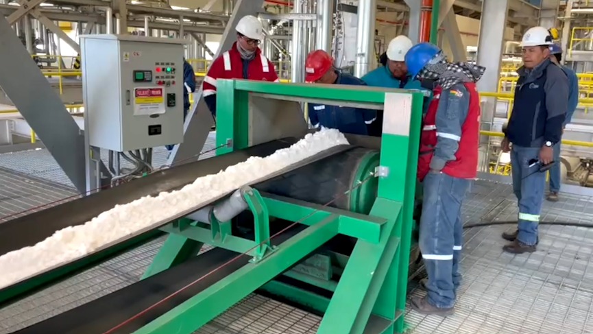 Planta Industrial de Carbonato de Litio de YLB inicia fase de pruebas mecánicas con carga