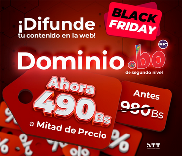 Adsib ofrece dominios web al 50% de descuento por el Black Friday