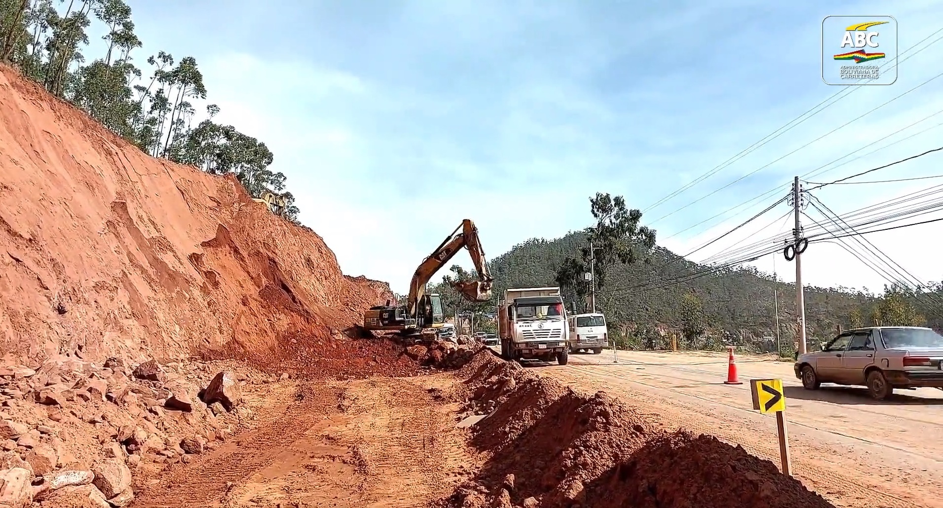Construcción de la doble vía Sucre - Yamparáez supera el 20% de avance físico