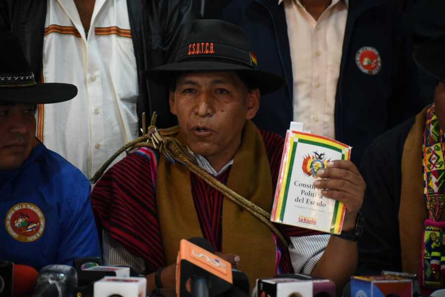 Csutcb recuerda que Evo Morales no puede volver a ser candidato presidencial