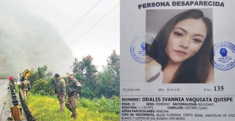 Fiscalía reforzará búsqueda de Odalis en los Yungas con drones, helicópteros y personal especializado