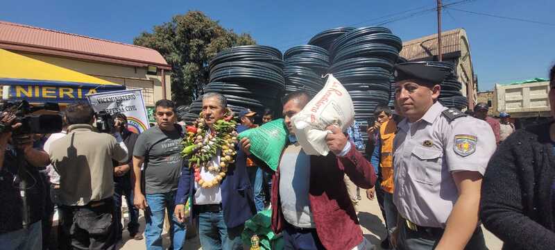 Seis municipios de Cochabamba reciben ayuda humanitaria valuada en más de Bs 475.000