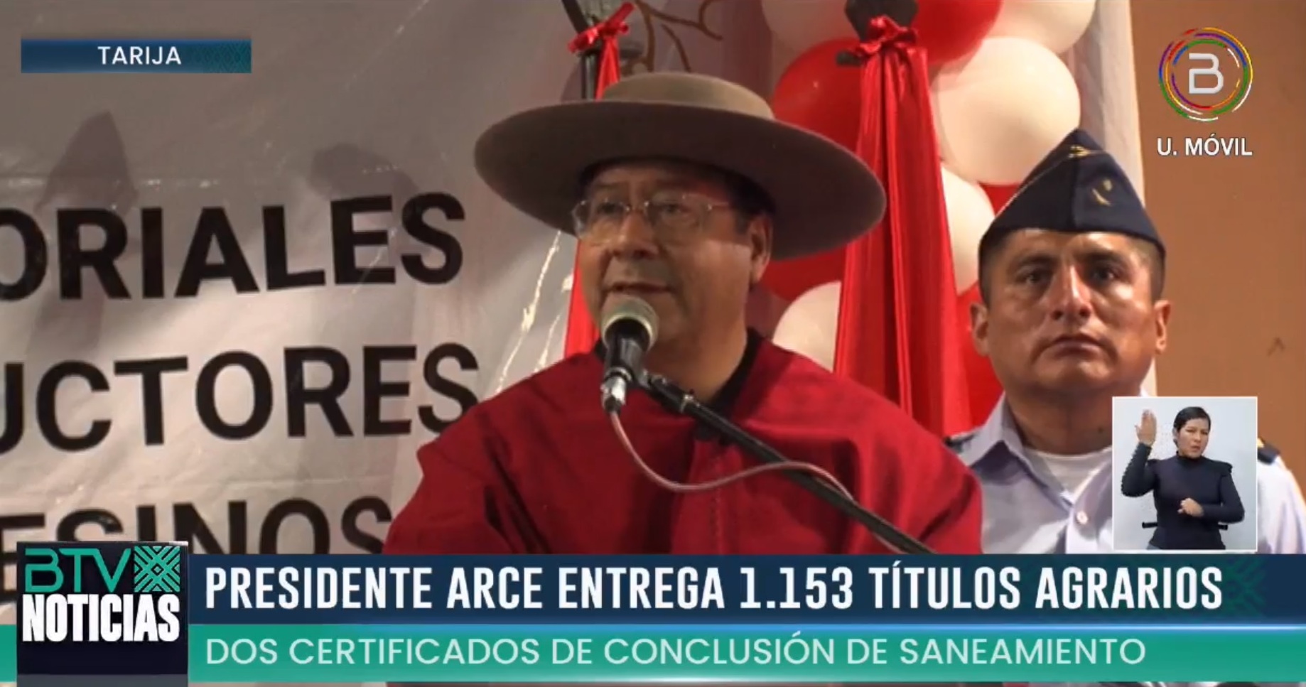 Arce entrega 1.153 títulos agrarios en Tarija y demanda incrementar la producción para la seguridad alimentaria