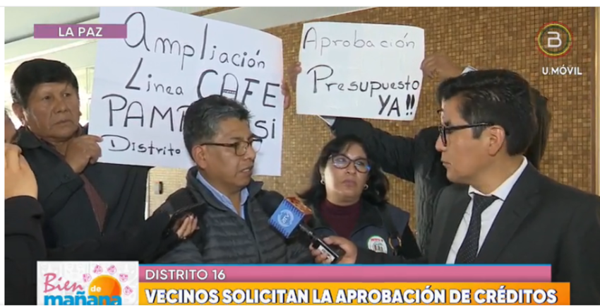 Vecinos de San Antonio y comunarios exigen aprobación de créditos para ampliación de la línea Café y electrificación rural