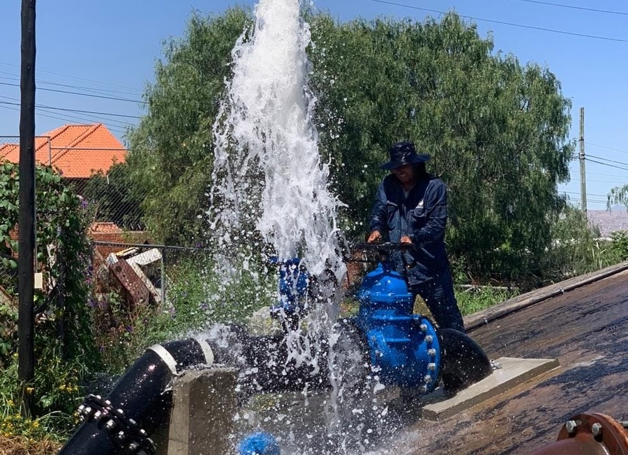 Llega agua de Misicuni a la zona norte de Cochabamba