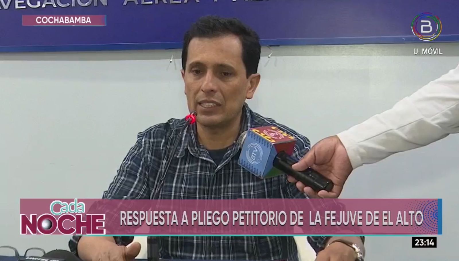 El viceministro de Transportes, Enrrique Ponce de León, en conferencia de prensa. | Foto: Captura de BTV.