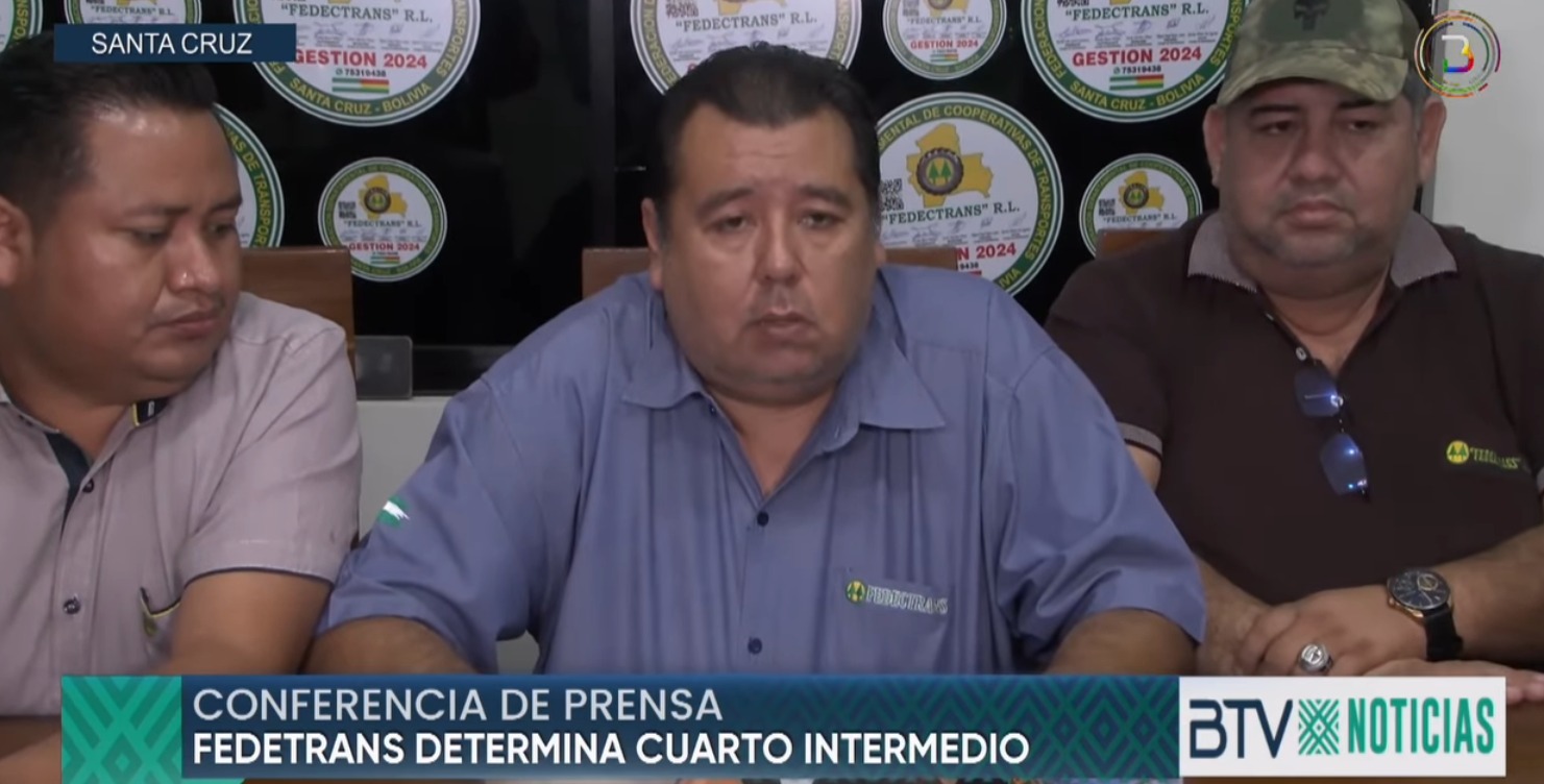 Trasporte cooperativizado ingresa en cuarto intermedio y levanta bloqueos en Santa Cruz