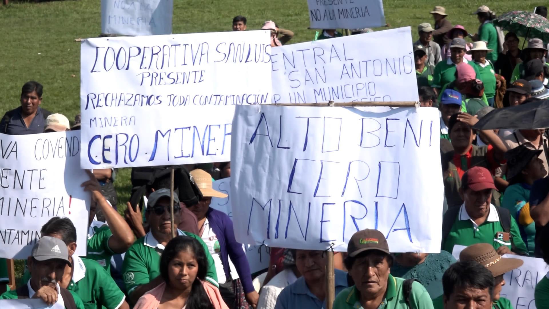 Suspenden trámites de licencia para actividades mineras en Palos Blancos y Alto Beni