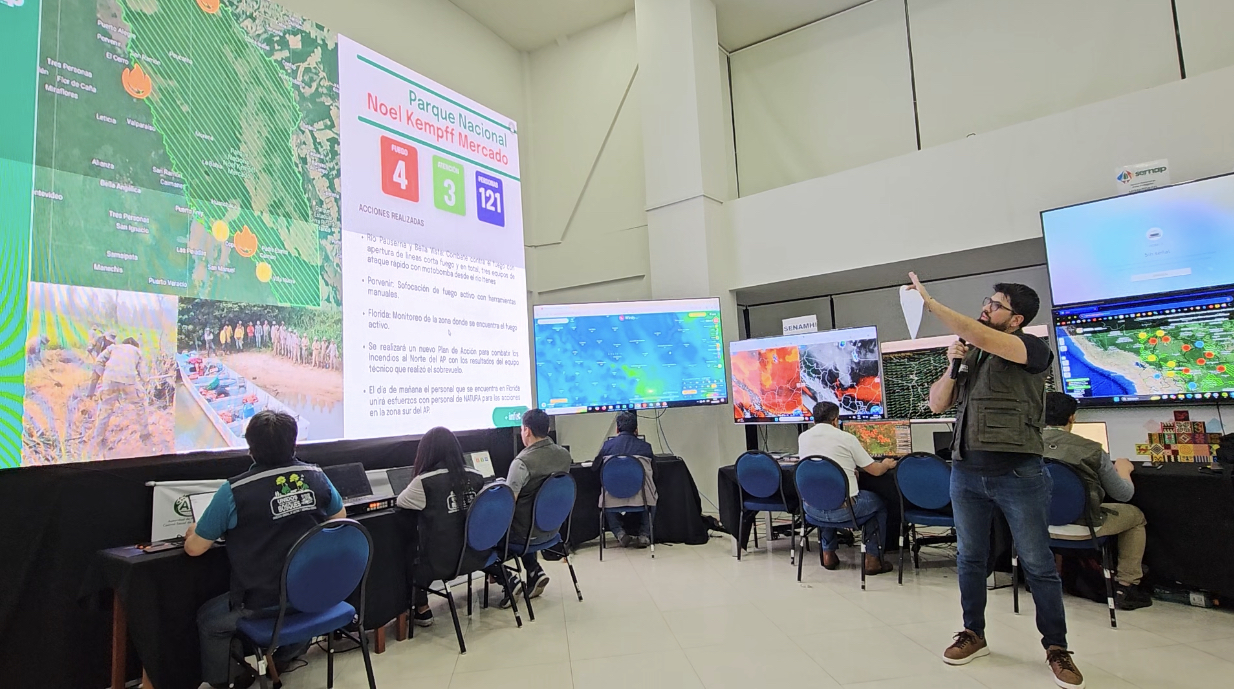 Incendios permanecen en tres aéreas protegidas de Santa Cruz y Pando