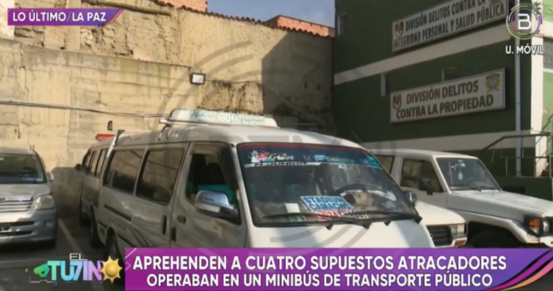 Aprehenden a cuatro presuntos atracadores que operaban en un minibús en ruta La Paz – El Alto